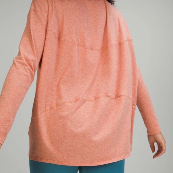 LULULEMON | Back In Action Long Sleeve in Heathered Pink Savannah SZ 8 NWT - Picture 2 of 7